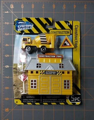 Turbo Wheels Construction ~ Cement Truck 5 Pcs Play Set For Ages 3+ NEW - Image 1 of 2