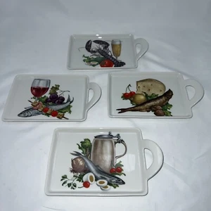 Gerold Porzellan Bavaria Small Appetizer Cheese Trays Set Of 4 - Picture 1 of 6