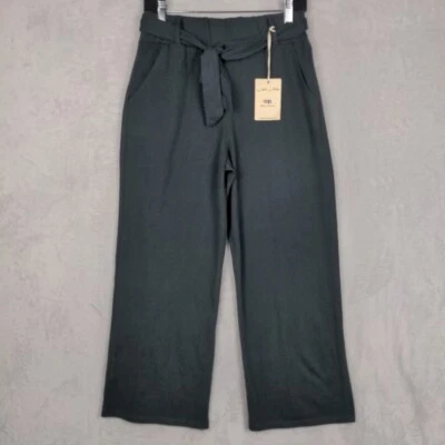 Nuevo con etiquetas Pantalones Bebop Mujer Pequeños Gris Pierna Ancha Tirar Alto Suave Elastizado Informal Foto 1 de 4