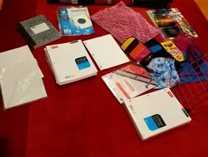 School Supplies MIX Binders + 4 Staples, Pens, Notebooks, Paper, Tabs, Folders - Picture 1 of 17