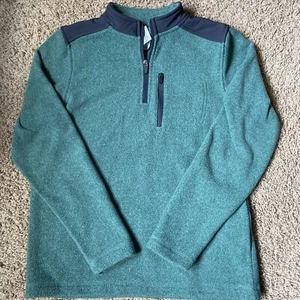 Colosseum Youth Medium M quarter zip green sweatshirt - Picture 1 of 4