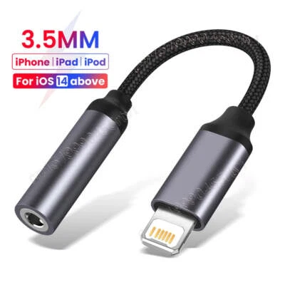 Mini Beleuchtung auf 3,5 mm AUX Adapterkabel für iPhone - Audio Splitter Kopfhörer C - Bild 1 von 4