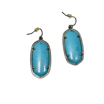 Висячие серьги Kendra Scott Elle бирюзового синего цвета серебристого цвета - Изображение 1 из 4