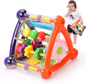 Baby Toys 6 to 12 Months,Busy Learners Activity Cube,8-In-1 Montessori Toys Gift - Picture 1 of 12