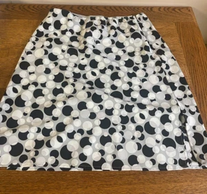 The Limited grey/wht/blk circle skirt, size M - Picture 1 of 6
