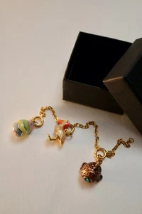 Joan Rivers Fabergé Ei inspiriert Charms 3er Set - Teekanne, Pelikan, Osterei - Bild 1 von 8