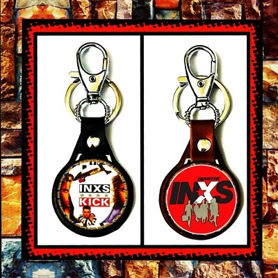 INXS ORIGINAL SIN 🇨🇦 TWO LEATHER KEYCHAINS - Image 1 of 3
