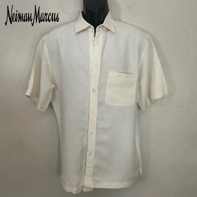Neiman Marcus Silk Linen Blend Shirt Sleeve Shirt Medium Gently worn 65% silk - Image 1 of 4