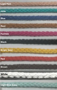1/4" Plastic Braided Tubular Drawstring Cord -20 Continuous Yards- Many Colors! - Picture 1 of 23