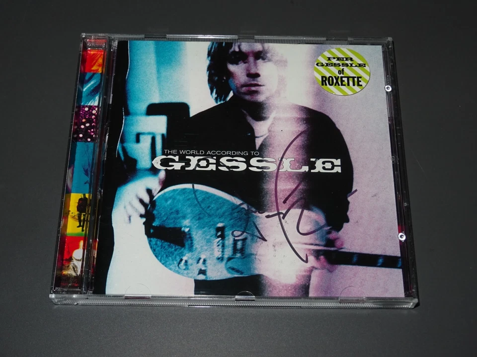 PER GESSLE - THE WORLD ACCORDING (SIGNED, AUTOGRAMM) / ALBUM-CD 1997 (ROXETTE) - Bild 1 von 3