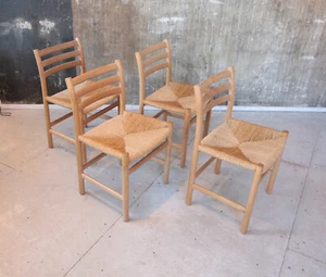 4 x Vintage Kurt Østervig Eiche Esszimmerstühle 60er Mid-Century Oak Chairs - Bild 1 von 10