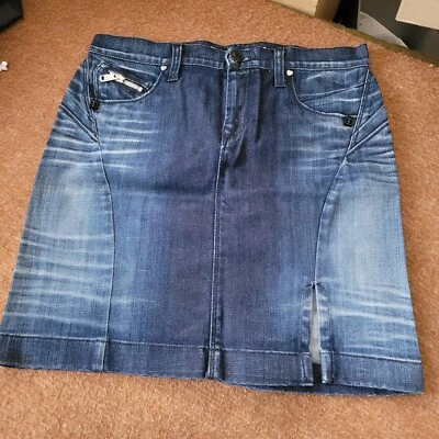 Take Two Rock Jeans Denim Jeansrock Minirock W29 ca- Gr. 38 - Schlitz - Bild 1 von 4