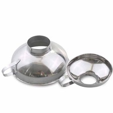 1x Stainless Steel Canning Jar Lightweight Funnel Cup Filter Holder Kitchen Tool