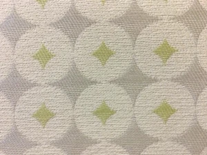 QUALITY GEOMETRIC LIME GREEN & GREY UPHOLSTERY CURTAIN FABRIC MATERIAL SALE ! - Picture 1 of 7