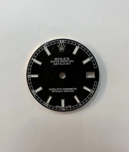 Original Dial Rolex Datejust Size 24mm Black, Baton Indexes - Quadrante - Picture 1 of 4