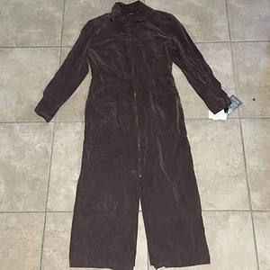 Vintage Liz Claiborne Maxi Dress Zip Up Western Duster Boho Medium Size 10 - Picture 1 of 10