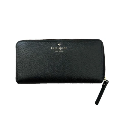 Kate Spade New York Leila Large Continental Wallet Pebble Leather Black - Image 1 of 4