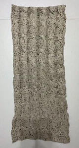 Bufanda infinita cálida de invierno CC beige confeti tejido con cable para mujer - Imagen 1 de 7