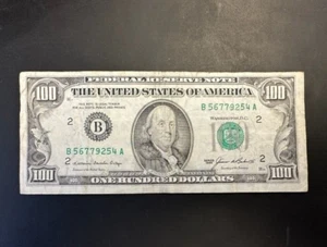 1985 $100 Banknote 3-6's Ending S # B 56779254 A - Picture 1 of 4