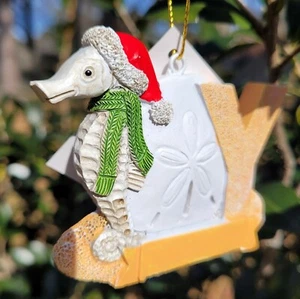 Joy Seahorse Sand Dollar Strandornament Harz 3" - Bild 1 von 6