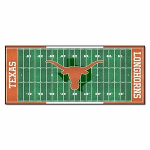 FANMATS NCAA Unisex-Child Football Field Runner Texas Longhorns 30"x72" - Picture 1 of 2