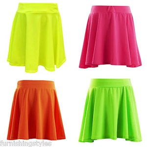 Girls Kids Skirts Skater Skirt School Party Age 7 8 9 10 11 12 13 - Picture 1 of 6