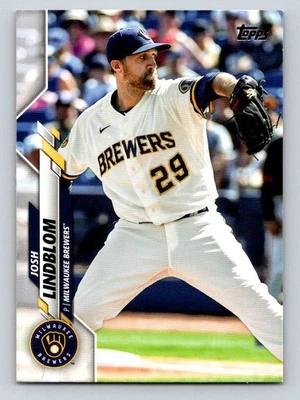 2020 Topps Update #U-41 Josh Lindblom Milwaukee Brewers - Image 1 of 2