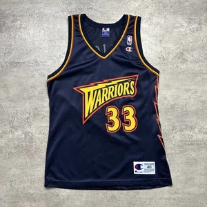 VTG 90s NBA GOLDEN STATE WARRIORS ANTAWN JAMISON CHAMPION JERSEY SIZE 40 M - Picture 1 of 7