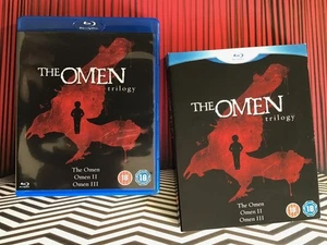 THE OMEN Trilogy (Blu-ray, 3-Disc) + SLIPCOVER. 3-Film HORROR - Picture 1 of 9