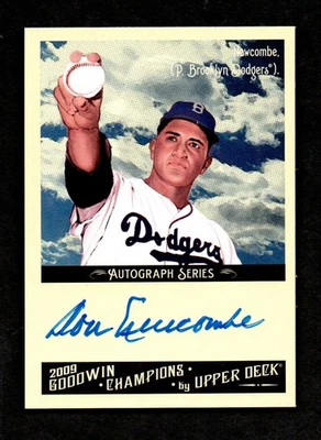 Goodwin Champions 2009 Don Newcombe Brooklyn Dodgers Lanzador Autógrafo RIP Foto 1 de 2