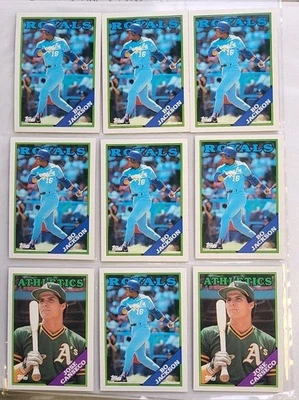 Tarjetas minoristas 1988 Topps Baseball 7 Bo Jacksons #750+2 José Cansecos #370.  Foto 1 de 3