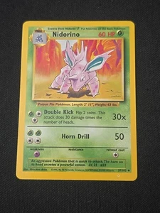 Nidorino 037/102 Base Set Regular WOTC Vintage Pokemon TCG Light Played - Bild 1 von 2