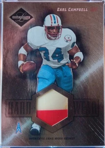 2003 Leaf Limited Hard Wear Earl Campbell Authentic Game Used Helmet 52/100 - Picture 1 of 2