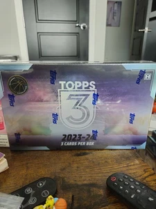2023-24 Topps Three NBA Basketball Hobby Box -NEW- 2 Autographs & 1 Insert - Picture 1 of 15