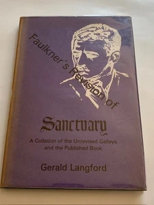 FAULKNER'S REVISION OF SANCTUARY - 1ST. ED. BY WILLIAM FAULKNER - Imagen 1 de 8