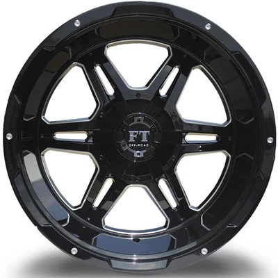4 Wheels 20" FT3 20x12 5x127/5x135 Black -44ET 87.1CB (FT320121012713544BMD) - Image 1 of 3