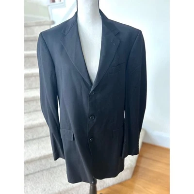 Daniel Cremieux Loro Piana Black Three Button Blazer 40L  - Image 1 of 4