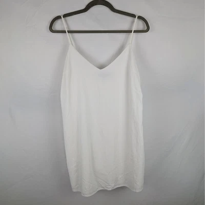 Mini Vestido Azul Rubor Para Mujer Blanco Sin Mangas Informal Verano Cuello en V Pequeño Lino Foto 1 de 4