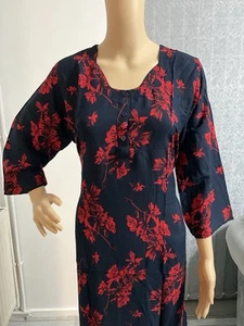 Bangladeshi maxi, mexi, MESKI dresses 3/4 sleeves MESKI (BD linen) MES-012 - Picture 1 of 4