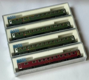 Kato lot of four SBB-CFF type RIC coaches including restaurant car, N scale - Picture 1 of 5