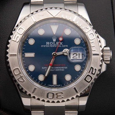 Rolex Yacht-Master 40mm 116622 Platinum Bezel Blue Dial Watch - Image 1 of 4