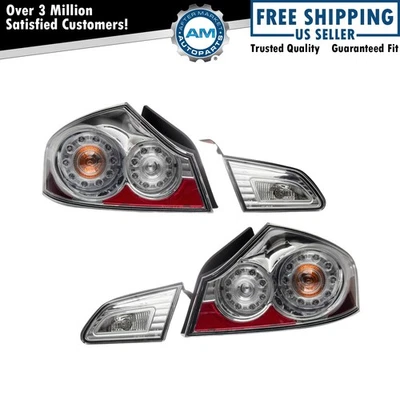 Rear Tail Lights Set Fits 11-12 INFINITI G25 07-08 G35 09-13 G37 15 Q40 - Image 1 of 4