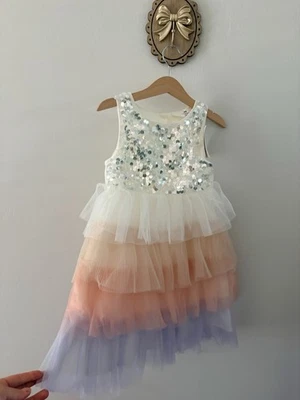 Vestido de lentejuelas H&M falda de tul multicolor Foto 1 de 3