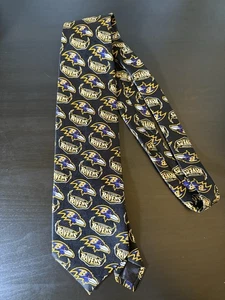 Vintage Gameday Baltimore Ravens Designer Neck Tie NFL Football - Picture 1 of 3