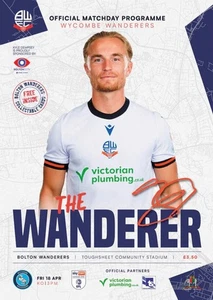 Bolton Wanderers v Wycombe Wanderers 24/25 programme - Picture 1 of 1