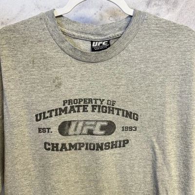 Vintage UFC Ultimate Fighting Championship T Shirt Mens XL 22.5x29 Y2K Gray - Image 1 of 4