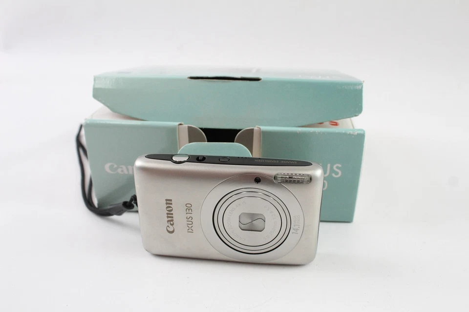 Canon IXUS 130 Digital Compact Camera Working w/ Canon 4x IS Zoom Lens - Image 1 of 4