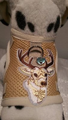 Softgeschirr  Brustgeschirr Hundegeschirr Mesh Elch beige Halsband XS-M Welpen - Bild 1 von 4