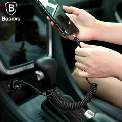 Baseus Coiled Elastic PD20W Data Charging Cable For iPhone 13 12 11 Pro Xs X 8 7 - Image 1 of 4