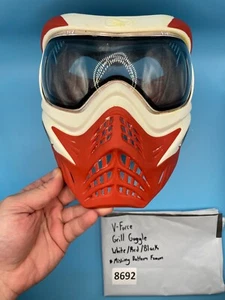 V-Force Grill Goggle White/Red/Black (Missing Bottom Foam) - Picture 1 of 6